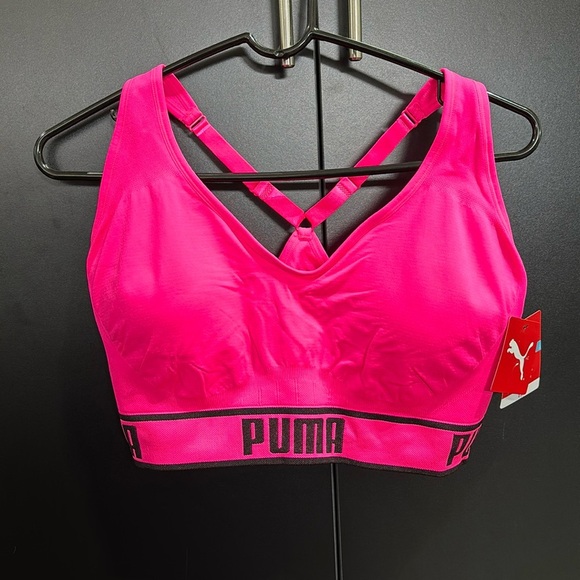 PUMA Low Support,V-neck,seamless,dry cell moisture wick,removable cups,stretch - Picture 1 of 10